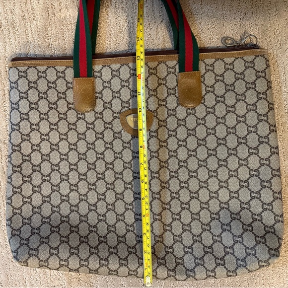 Gucci GG Plus Tote Sherry Line Vintage Beige COA - Picture 6 of 8
